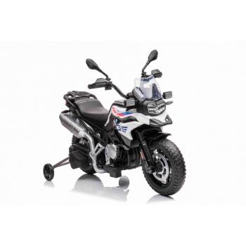 Motor BMW F850 GS na akumulator dla dzieci Biały + Kółka pomocnicze + Audio LED + Wolny Start + EVA